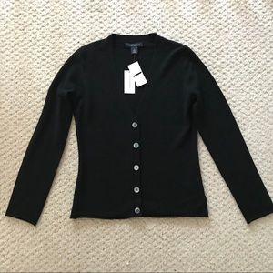 NWT Banana Republic 100% cashmere black cardigan S